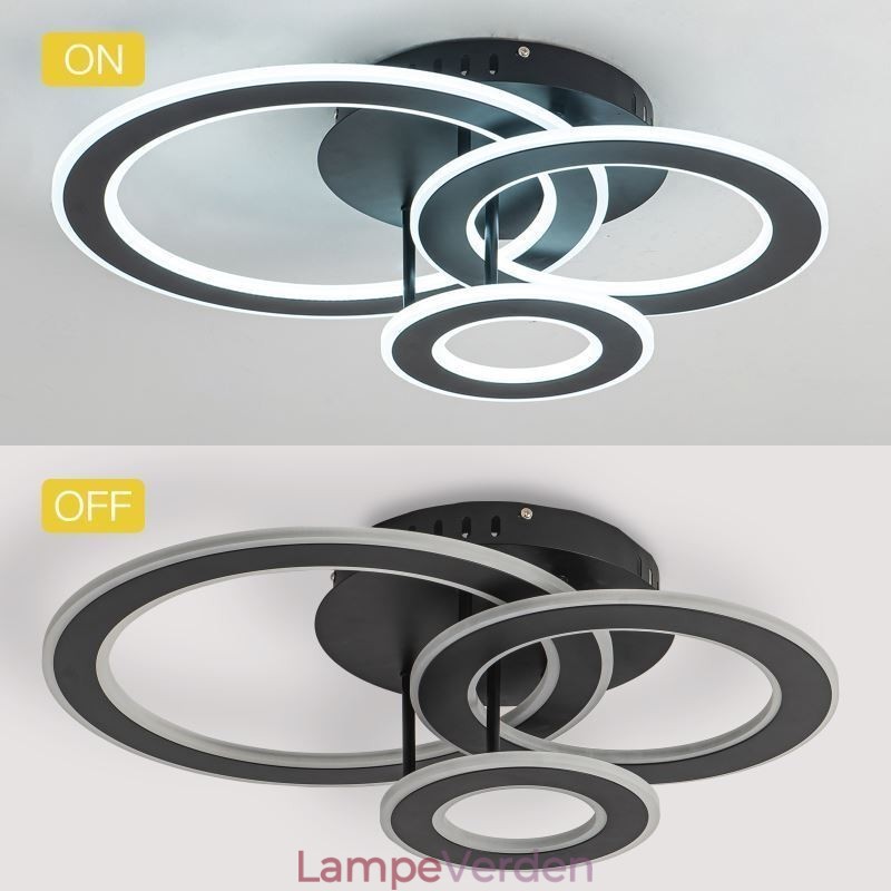 Flush Mount Triple akryl rund loftslampe
