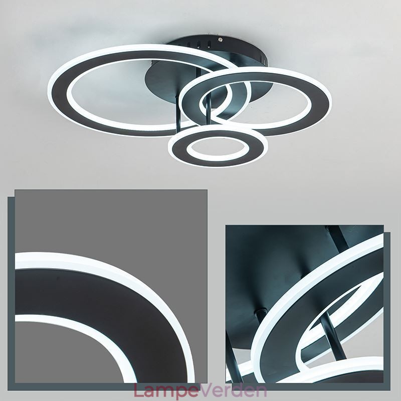 Flush Mount Triple akryl rund loftslampe