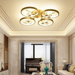 Flush Mount kobber Art Branch Plum Blossom Loftslys