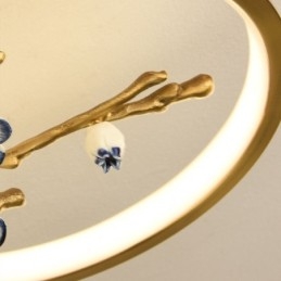 Flush Mount kobber Art Branch Plum Blossom Loftslys