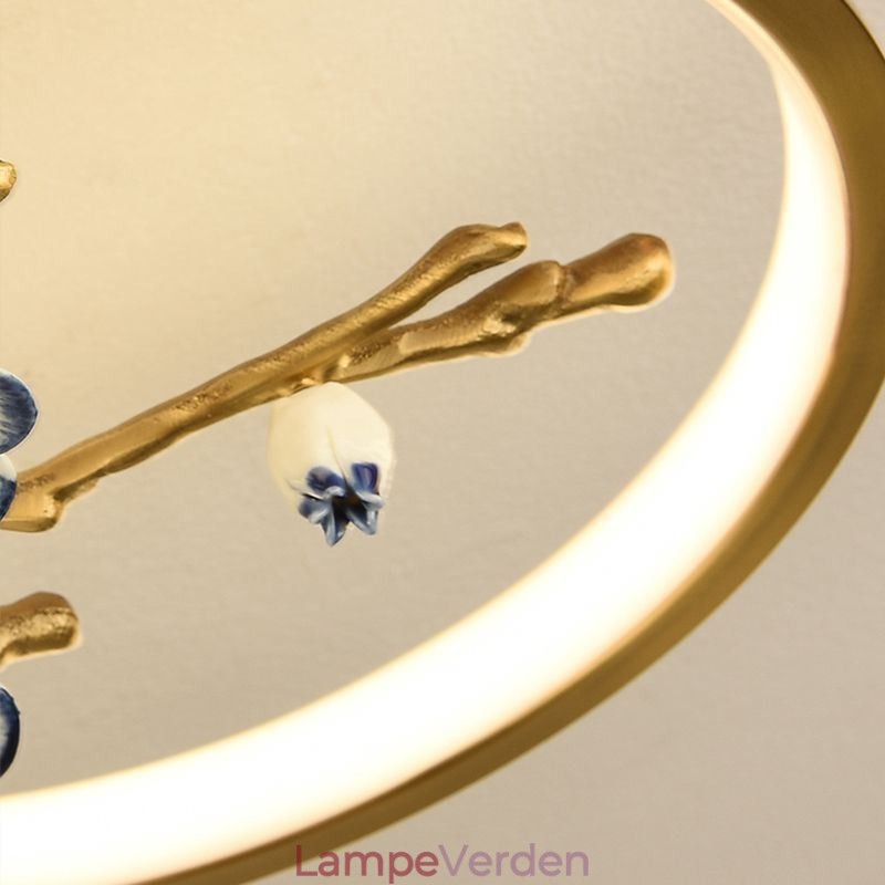 Flush Mount kobber Art Branch Plum Blossom Loftslys