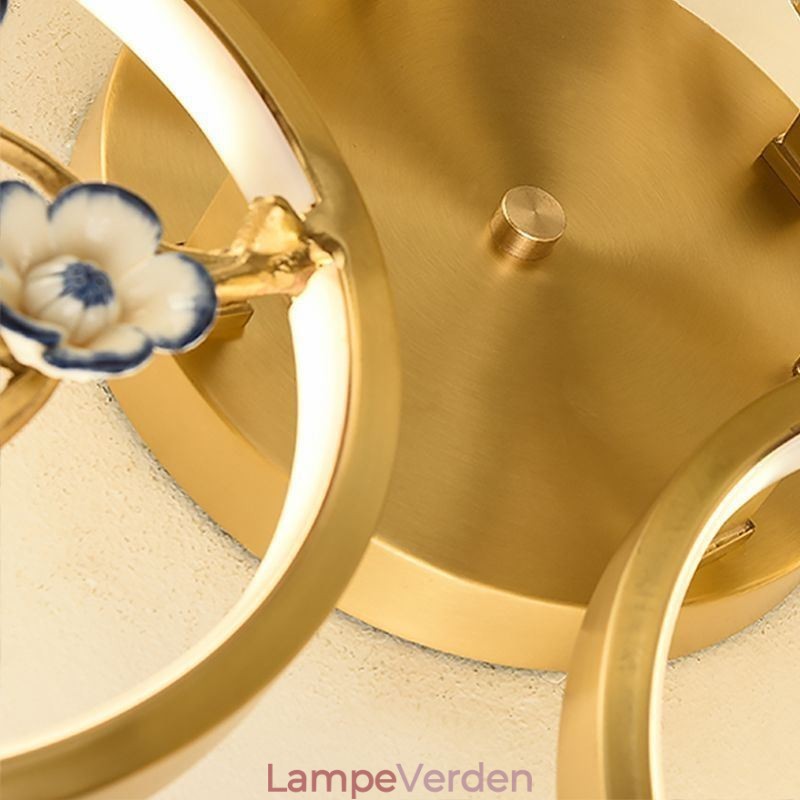 Flush Mount kobber Art Branch Plum Blossom Loftslys