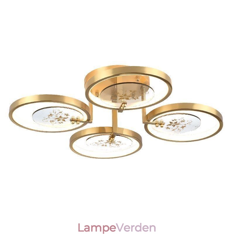 Flush Mount akryl kobber kunst tryk loftslampe