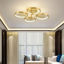 Flush Mount akryl kobber kunst tryk loftslampe