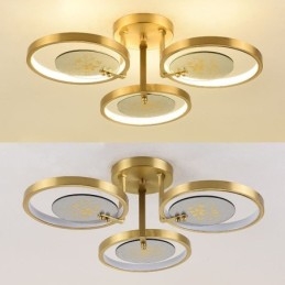 Flush Mount akryl kobber kunst tryk loftslampe