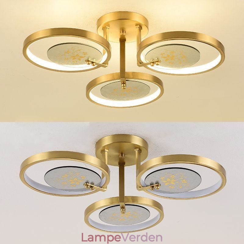 Flush Mount akryl kobber kunst tryk loftslampe