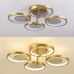 Flush Mount akryl kobber kunst tryk loftslampe