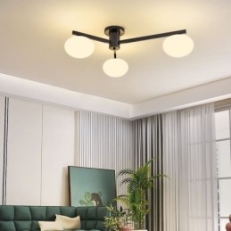 Nordic Glass Flush Mount Creative Smedejernsloftslampe