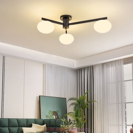 Nordic Glass Flush Mount Creative Smedejernsloftslampe Nordic Glass Flush Mount Creative Smedejernsloftslampe