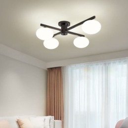 Nordic Glass Flush Mount Creative Smedejernsloftslampe