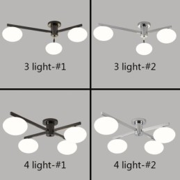 Nordic Glass Flush Mount Creative Smedejernsloftslampe