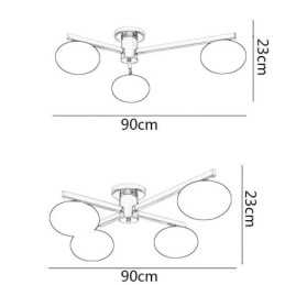 Nordic Glass Flush Mount Creative Smedejernsloftslampe