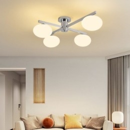 Nordic Glass Flush Mount Creative Smedejernsloftslampe