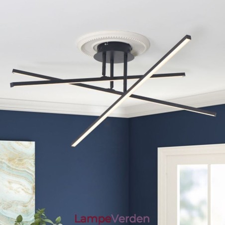 Moderne enkel flush-mount aluminium kunststrimmel loftslampe