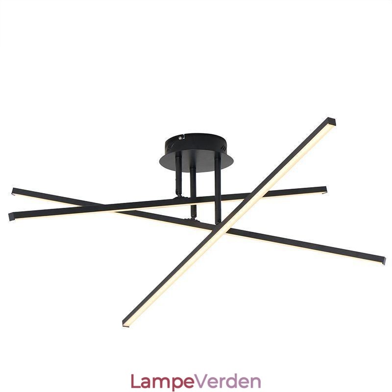 Moderne enkel flush-mount aluminium kunststrimmel loftslampe