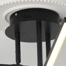 Moderne enkel flush-mount aluminium kunststrimmel loftslampe