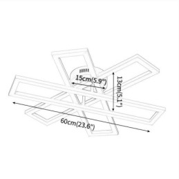 Minimalistisk Flush Mount Aluminium Art Windmill Loftslampe