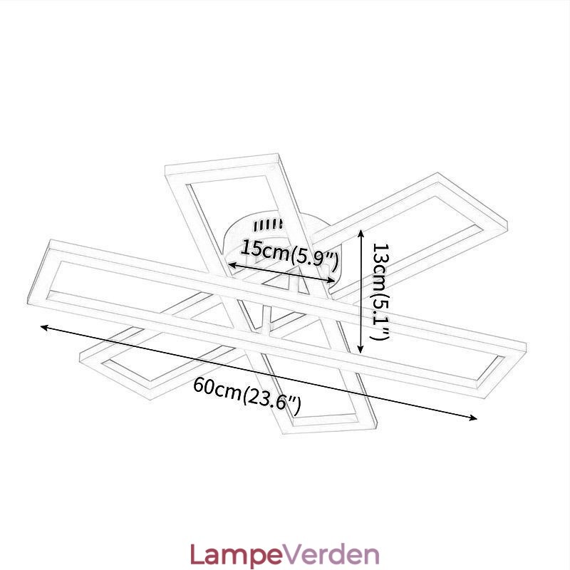Minimalistisk Flush Mount Aluminium Art Windmill Loftslampe