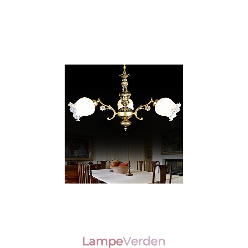 Bronze lysekrone Three Lights European Retro Classic