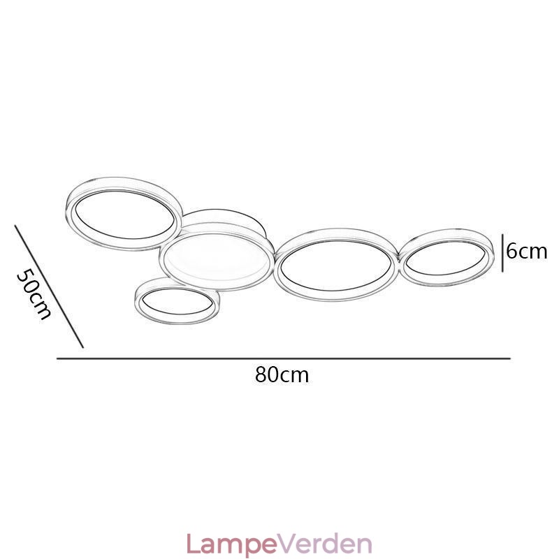 Moderne Flush Mount Aluminium Art Loftslampe