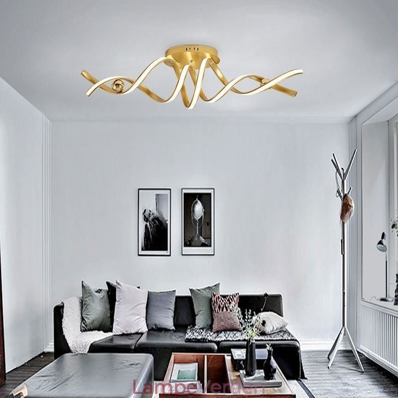 Moderne Flush Mount Aluminium Art Spiral Loftslampe Lys