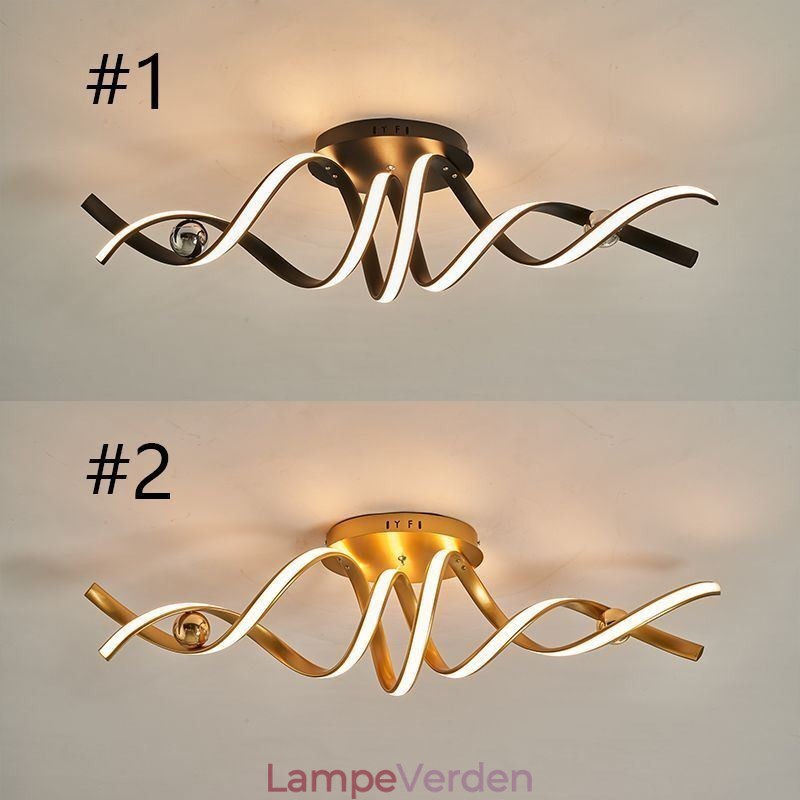 Moderne Flush Mount Aluminium Art Spiral Loftslampe Lys