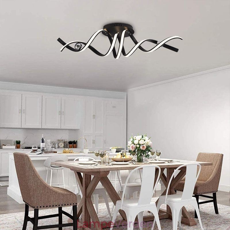 Moderne Flush Mount Aluminium Art Spiral Loftslampe Lys
