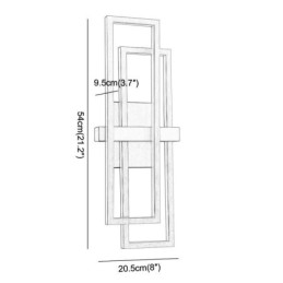 Minimalistisk Flush Mount Aluminium Art Geometrisk Firkantet Loftslampe