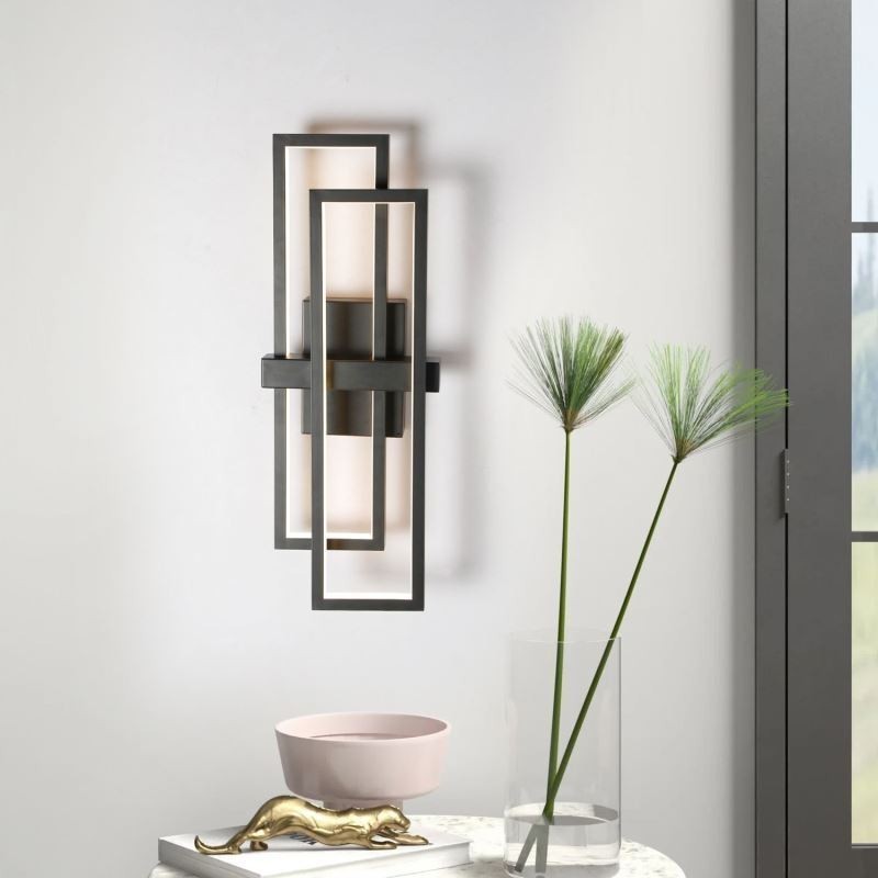Minimalistisk Flush Mount Aluminium Art Geometrisk Firkantet Loftslampe