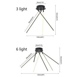 Creative Flush Mount Aluminium Art Windmill Loftslampe