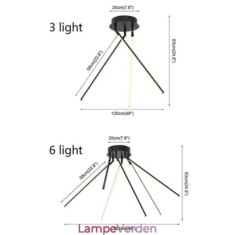 Creative Flush Mount Aluminium Art Windmill Loftslampe