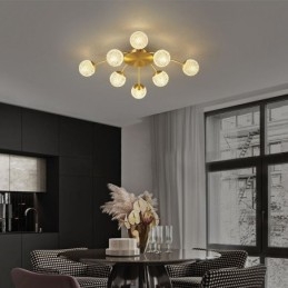 Moderne Flush Mount Golden Ceiling Light dekorativt lysarmatur