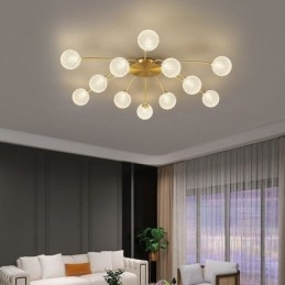 Moderne Flush Mount Golden Ceiling Light dekorativt lysarmatur