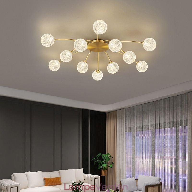 Moderne Flush Mount Golden Ceiling Light dekorativt lysarmatur