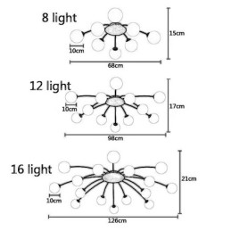 Moderne Flush Mount Golden Ceiling Light dekorativt lysarmatur
