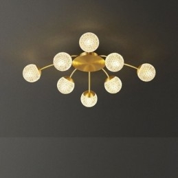 Moderne Flush Mount Golden Ceiling Light dekorativt lysarmatur