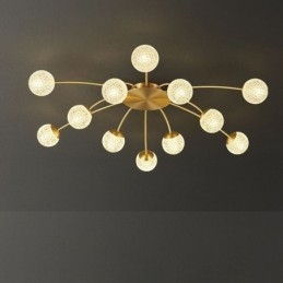 Moderne Flush Mount Golden Ceiling Light dekorativt lysarmatur