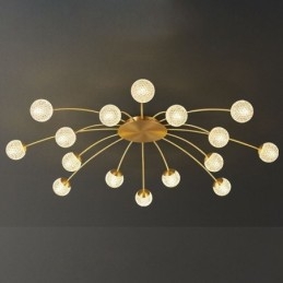 Moderne Flush Mount Golden Ceiling Light dekorativt lysarmatur
