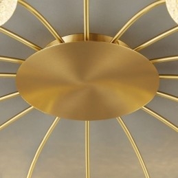 Moderne Flush Mount Golden Ceiling Light dekorativt lysarmatur