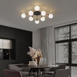 Moderne Flush Mount sort loftslampe dekorativt lysarmatur