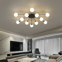 Moderne Flush Mount sort loftslampe dekorativt lysarmatur