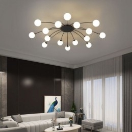 Moderne Flush Mount sort loftslampe dekorativt lysarmatur