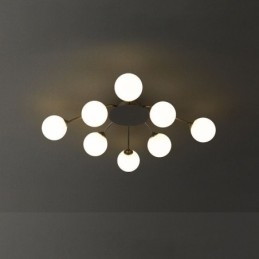 Moderne Flush Mount sort loftslampe dekorativt lysarmatur