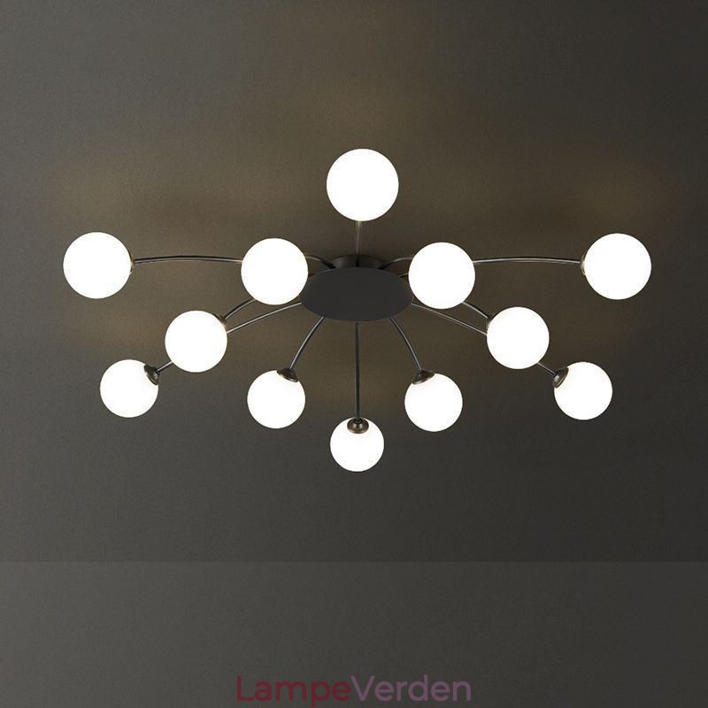 Moderne Flush Mount sort loftslampe dekorativt lysarmatur
