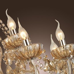 Lysekrone Krystal Luksus Moderne 2 Etager Living 12 Lights