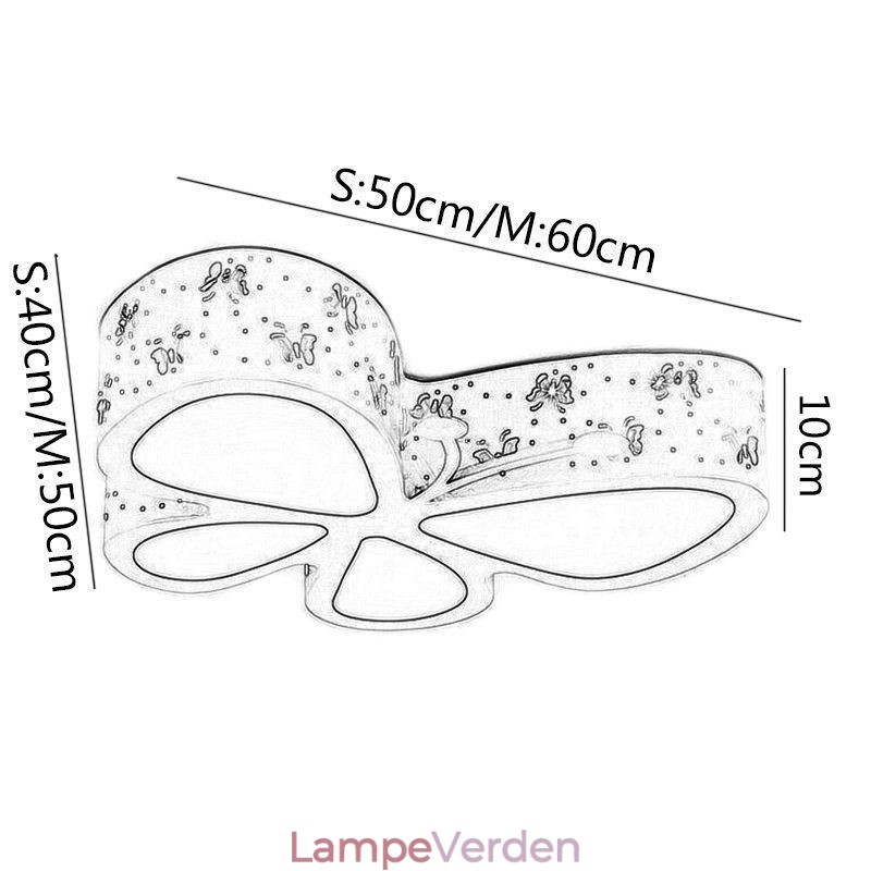 Butterfly Flush Mount Contemporary Metal Loftsarmatur
