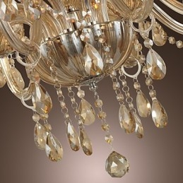 Lysekrone Krystal Luksus Moderne 2 Etager Living 12 Lights