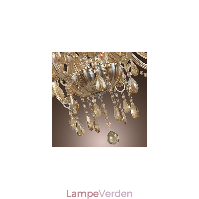 Lysekrone Krystal Luksus Moderne 2 Etager Living 12 Lights