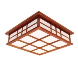 Loftslampe i retrostil, indbygget træ