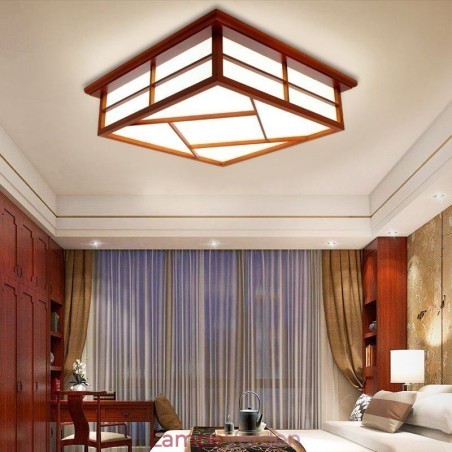 Loftslampe i retrostil Firkantet indbygningsmontering